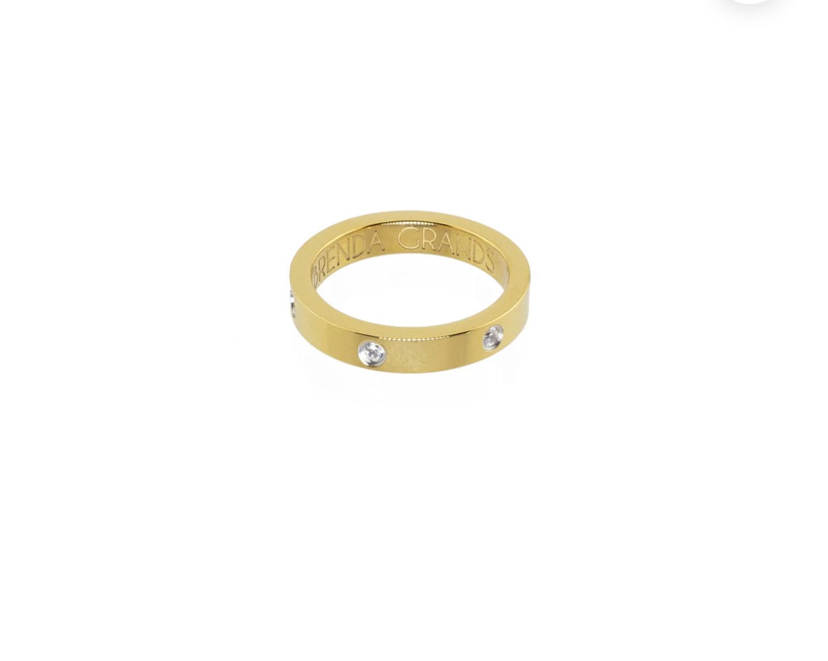 Waterproof Gold Diamond Band