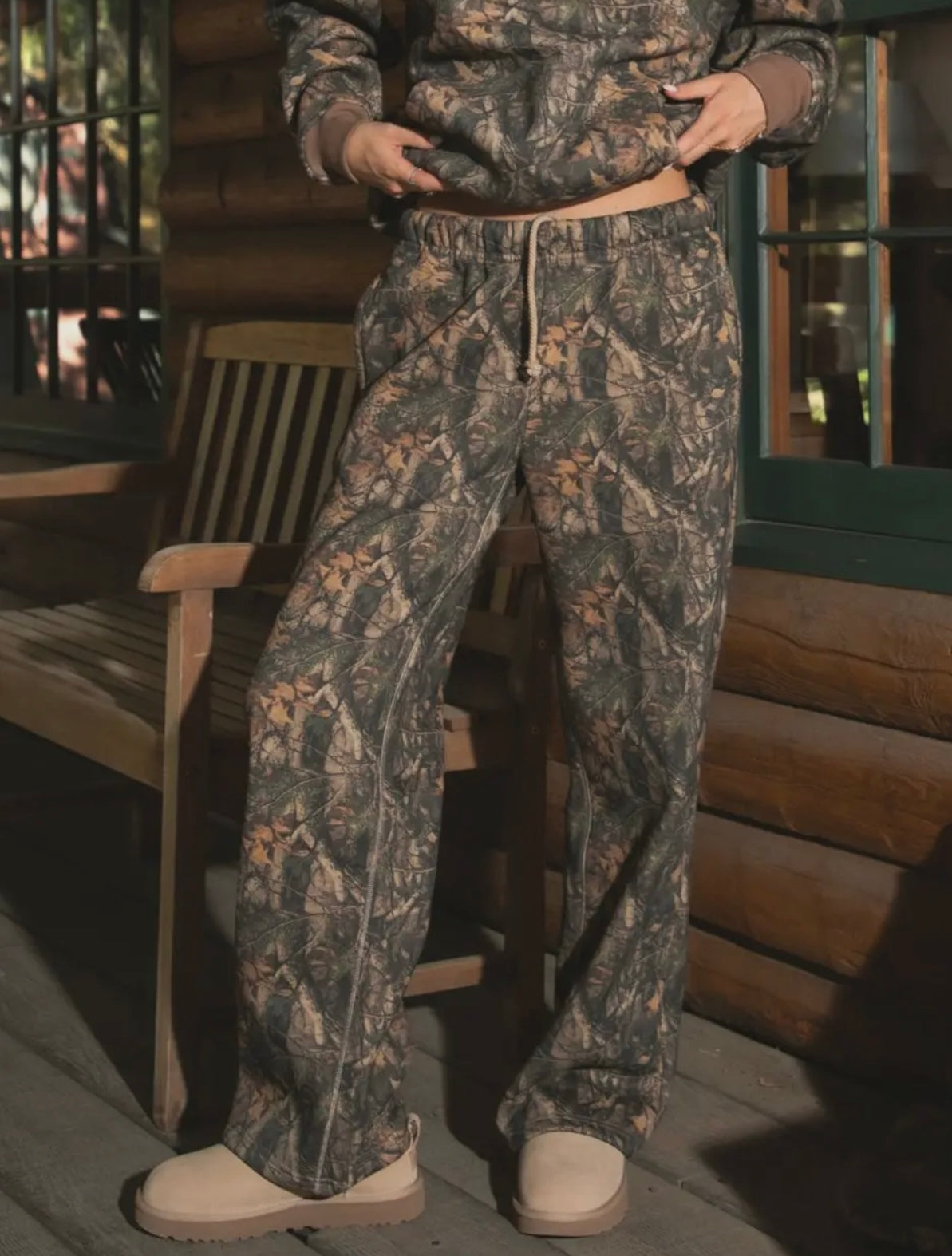 Brown Camo Fleece Pants