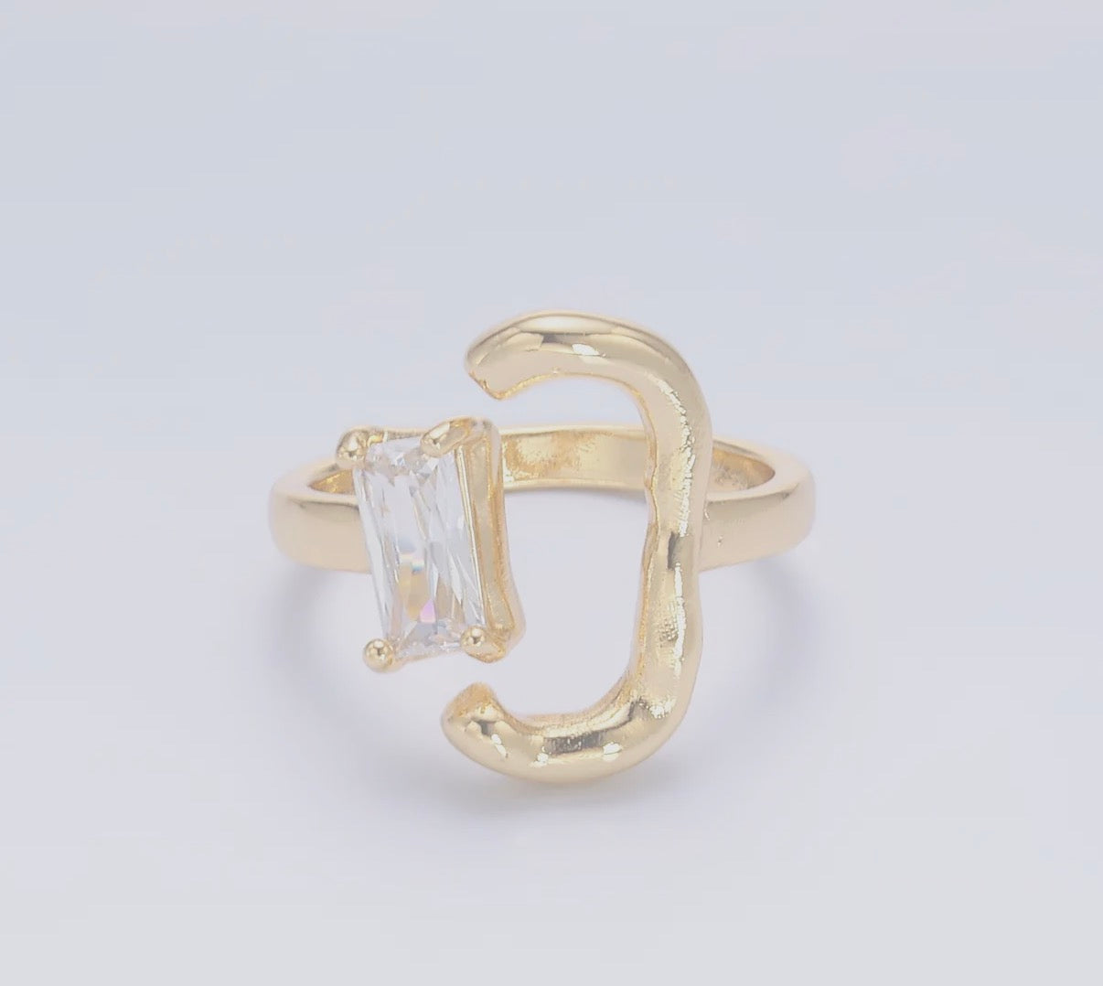 Gold Hammered Ring