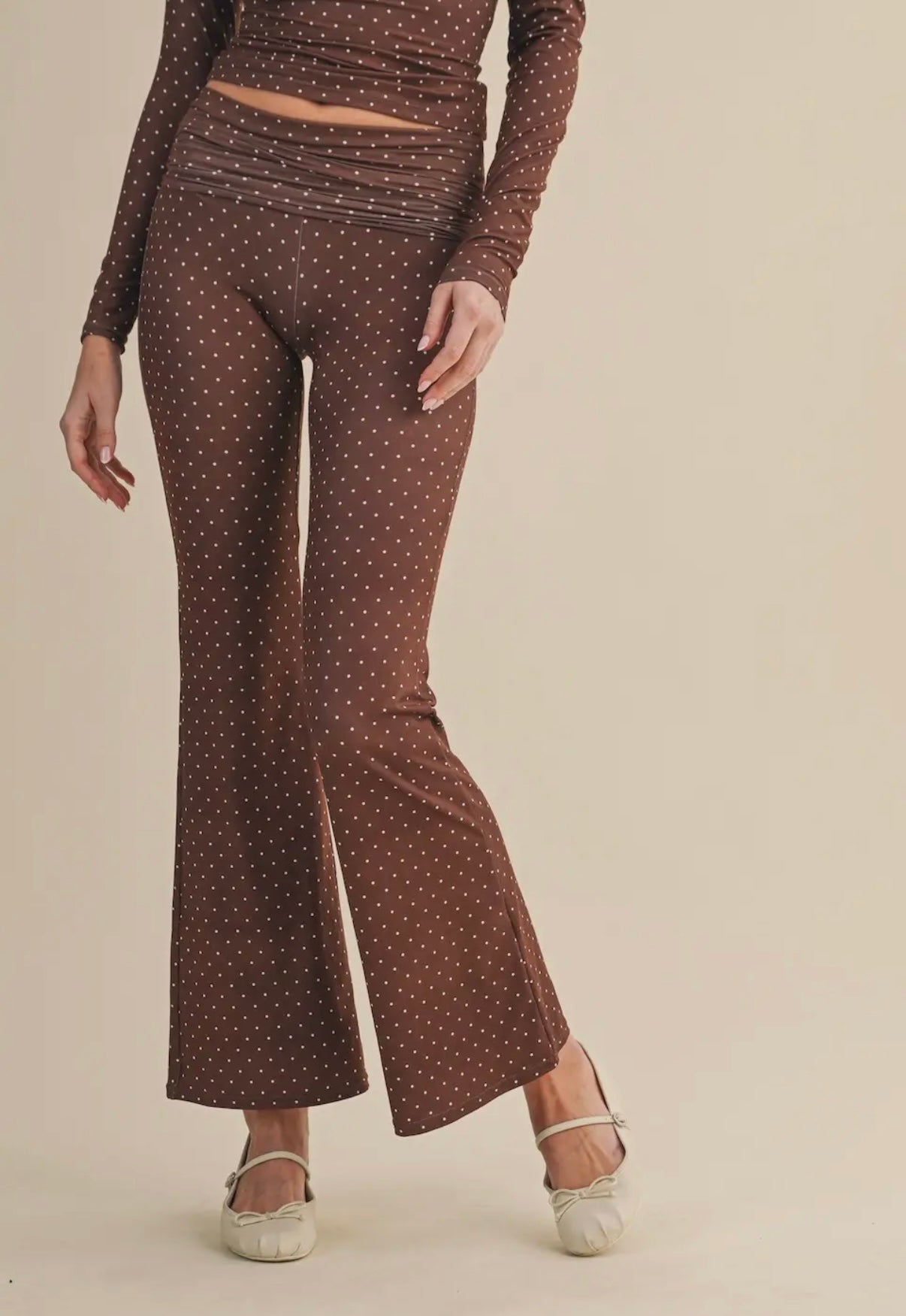 Polka Dot Foldover Legging