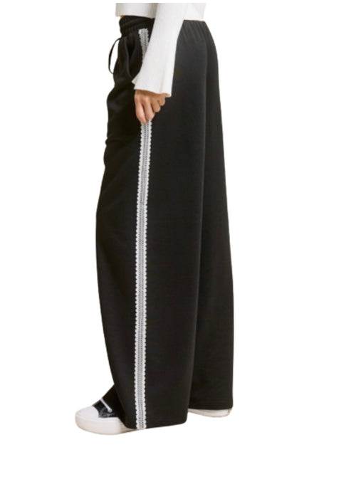 $ Lace Trim Track Pant