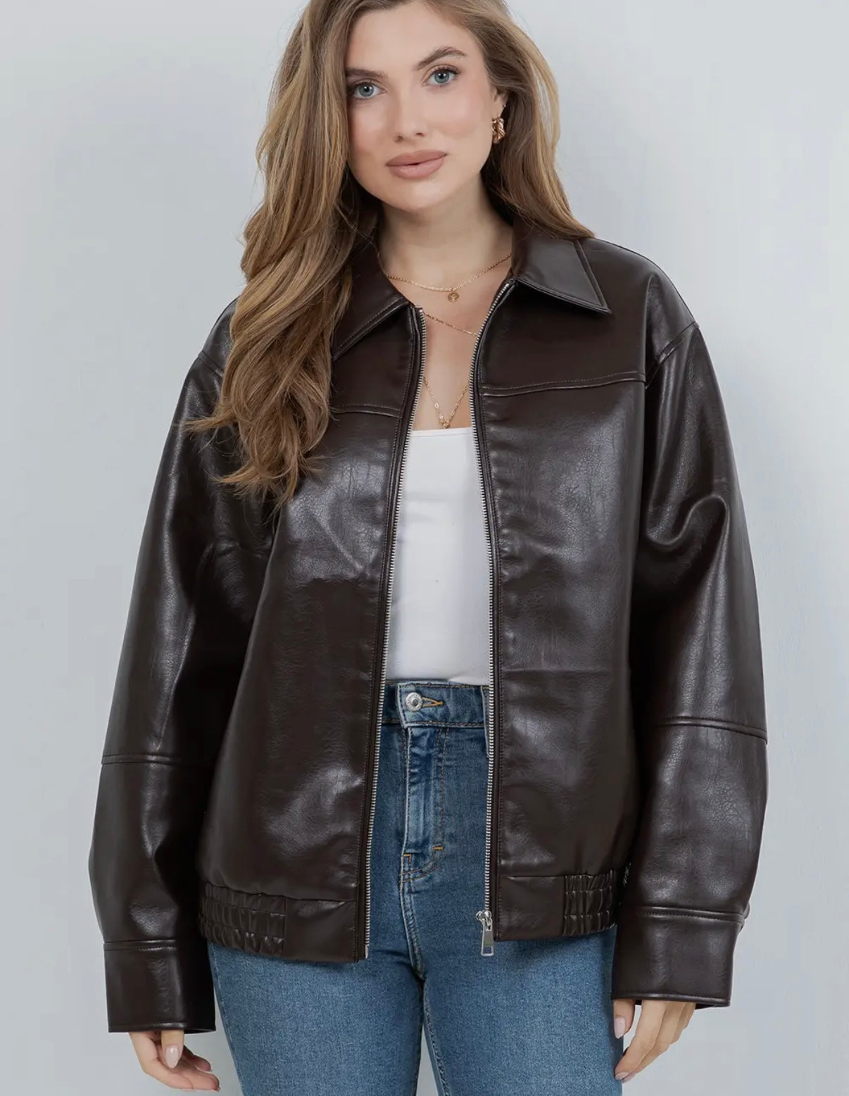Faux Leather Jacket
