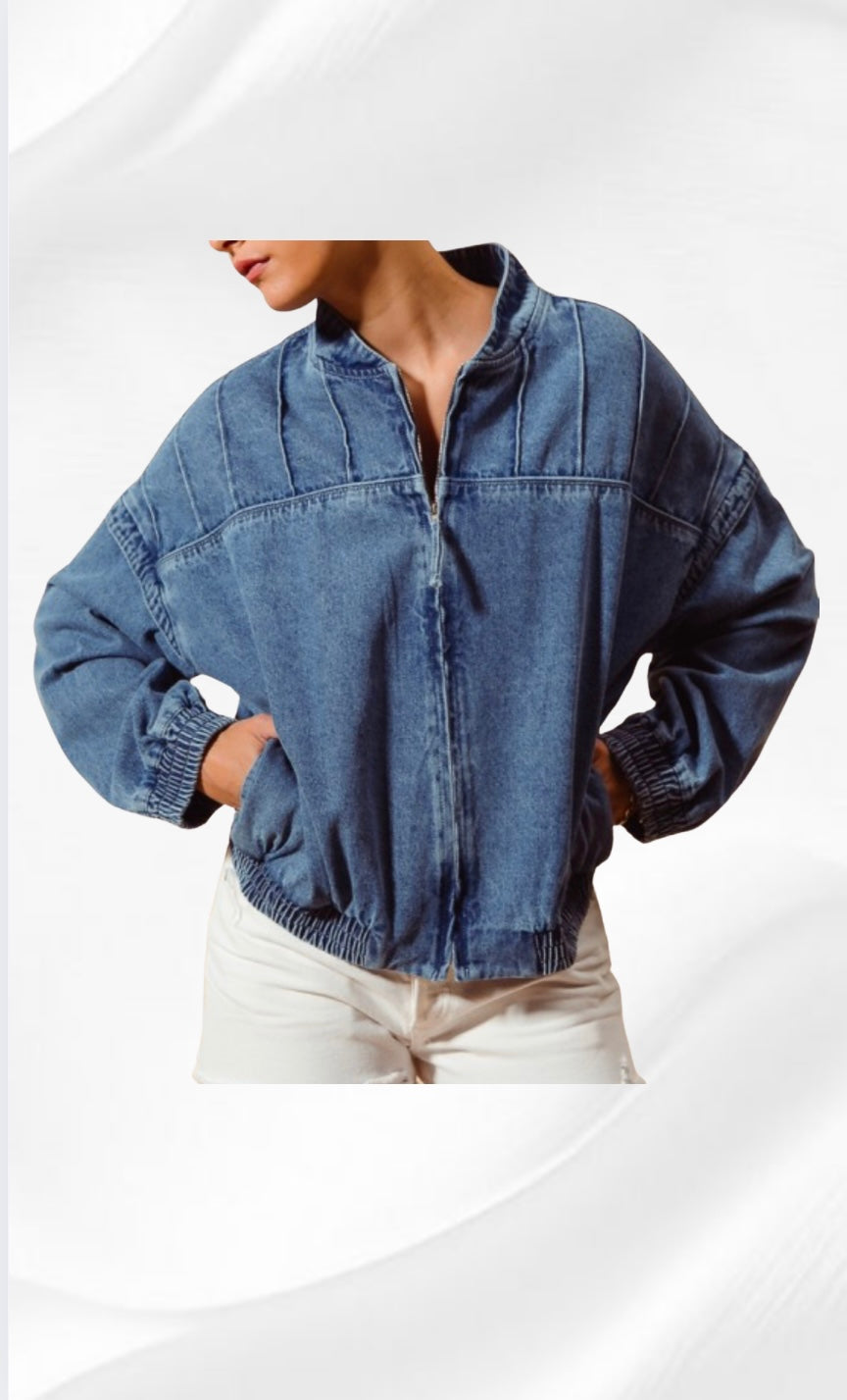 Denim Zip Up Jacket