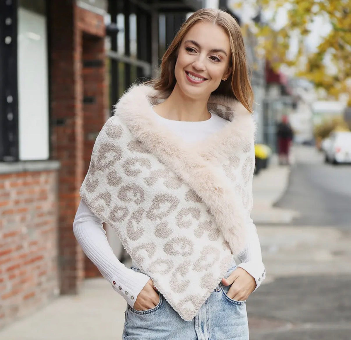 Leopard Fur Shawl