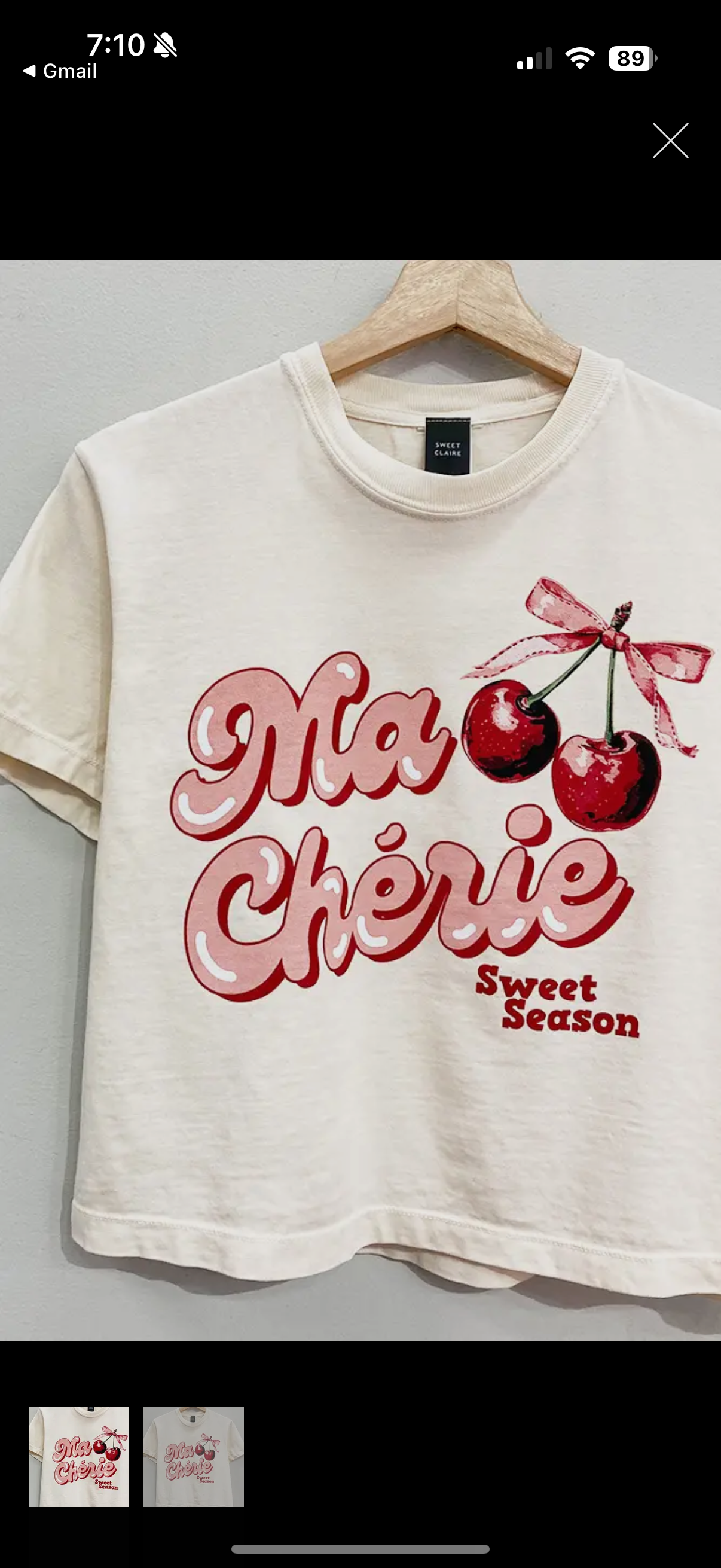 Sweet Claire Cherie Tee