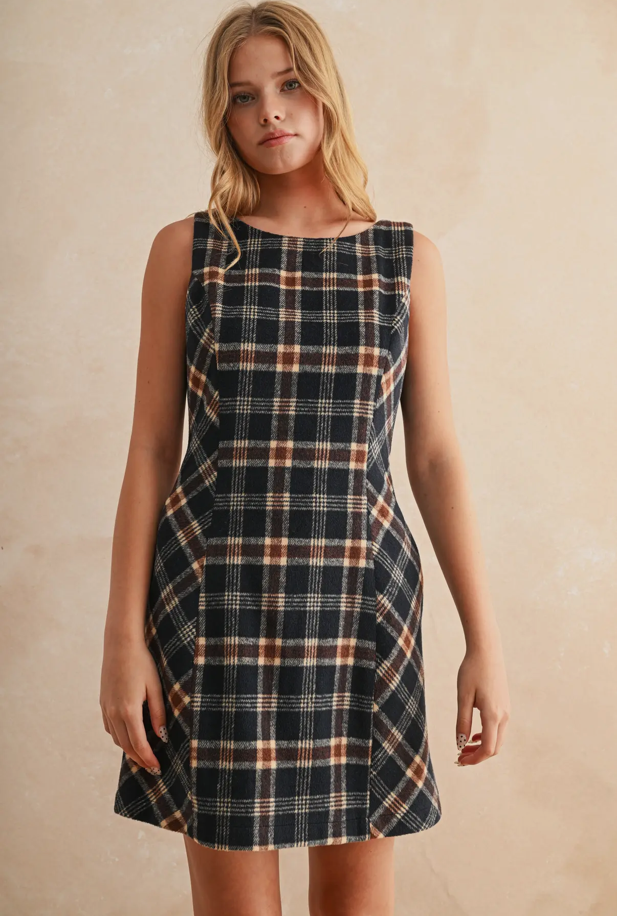 Randi Plaid Dress